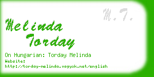 melinda torday business card